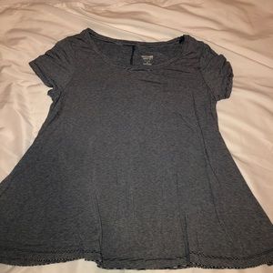 Blue and white striped shirt